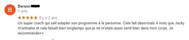 avis accompagnement 3 mois coach sportif lyon