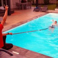 coaching natation à domicile à Lyon dans une piscine privée.