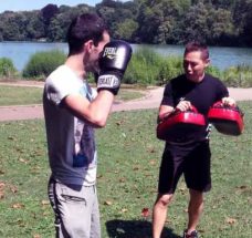 cours de boxe au parc de la tête d'or à Lyon